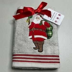 Kitchen Hand Towels Christmas SANTA WITH GIFTS Dish Towels Bar Towels 18” X 25”